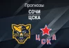 Прогноз Сочи - ЦСКА