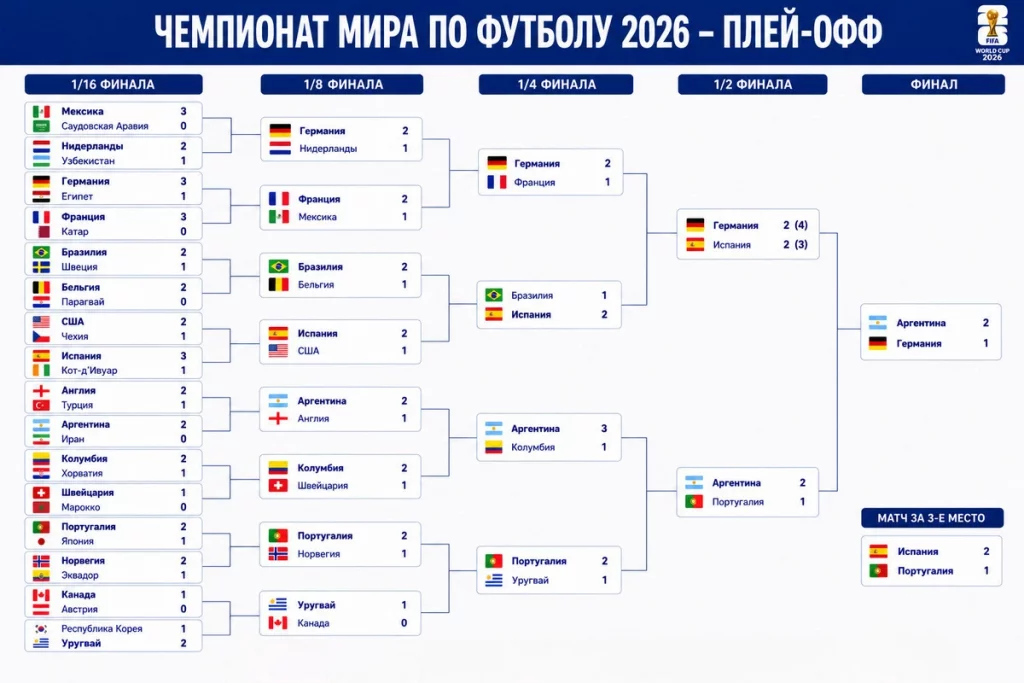 Кто выиграет ЧМ-2026 | Плей-офф